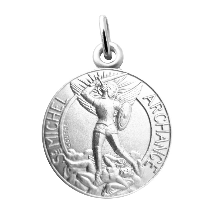 Marque  AniuCollier Pendentif Saint Michel en Argent 925 Médaille St Michael pour Homme Femme 