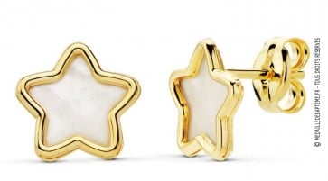 Boucles d'oreilles Etoile nacre