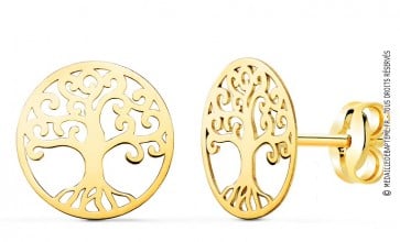 Boucles d'oreilles Arbre de Vie ajourée