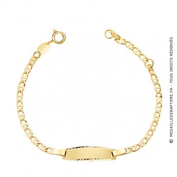 Gourmette bébé maille marine