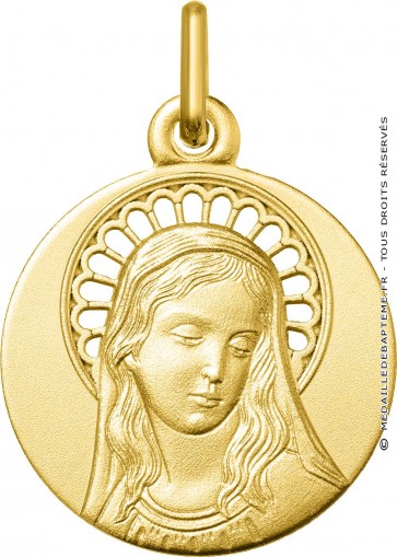 Médaille Virgo Amabilis Ajourée (Or Jaune 9K)
