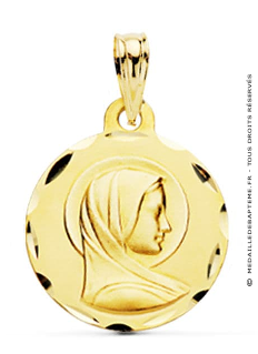 Médaille Vierge bords ciselés