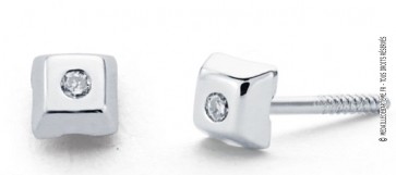Boucles d'oreilles carrée oxyde