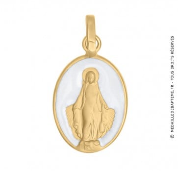 médaille Miraculeuse blanche (Or Jaune)