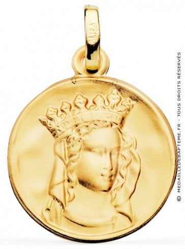 Médaille Notre-Dame de Paris satinée (Or Jaune) 