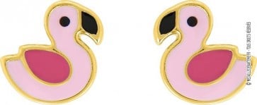 Boucles d'oreilles Flamant rose