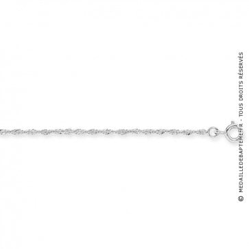 Chaine Singapour (Or Blanc 9 carats)