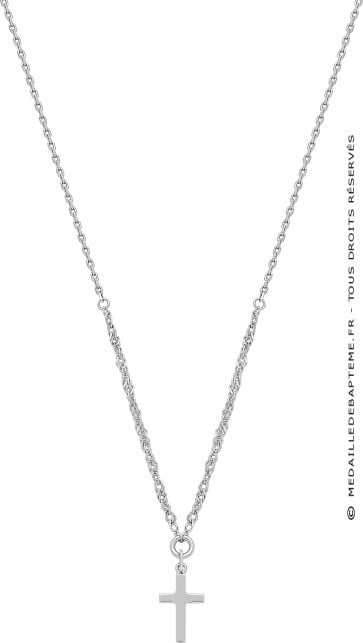 Collier Croix Argent (Argent)