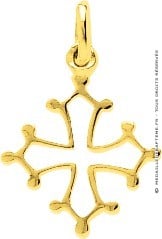 Pendentif Croix Occitane or jaune 9 carats