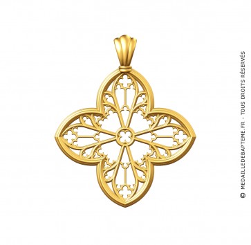 Croix Rosace (Or jaune)