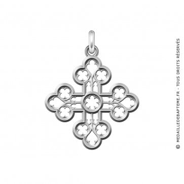 Croix Carrée trilobée (Argent)