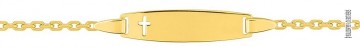Gourmette bébé Croix évidée (Or jaune 9k)