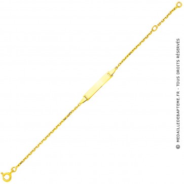Gourmette bébé forçat or jaune