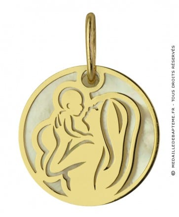 Médaille Maternité Or et Nacre (Or jaune)