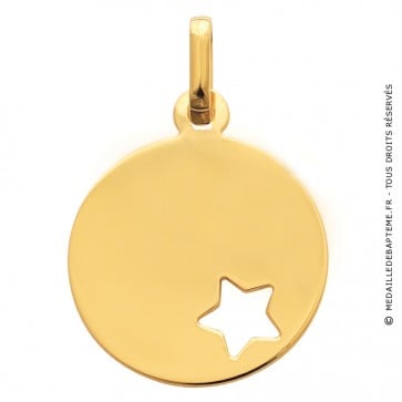Médaille jeton étoile ajourée (Or jaune)