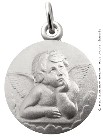 Médaille Ange Raphaël satinée (argent)