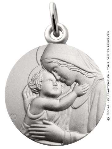 Médaille Vierge à l'enfant "Moment de tendresse" 