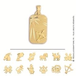 Médaille signes Zodiaques rectangle