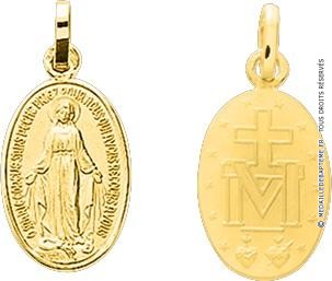Médaille Vierge miraculeuse (Plaqué Or)
