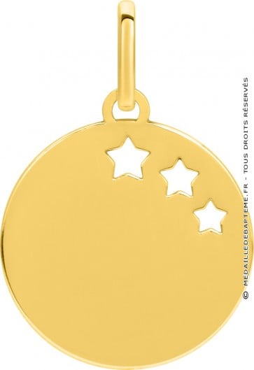 Médaille Trois Etoiles (Or Jaune 9K)