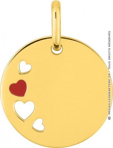 Médaille 4 Coeurs (Plaqué Or)