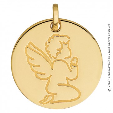 Médaille ange agenouillé (Or Jaune)