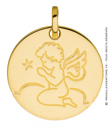 Médaille ange agenouillé (Or Jaune)