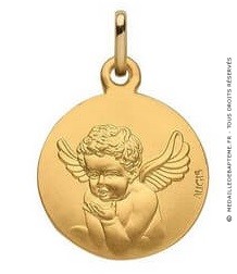 Médaille Ange au baiser (Or Jaune)