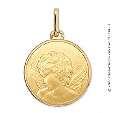 Médaille Ange de profil (or jaune)