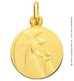 Médaille Ange Gardien et l'enfant (Or Jaune)