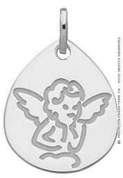 Médaille ange agenouillé (Or Jaune 9K)