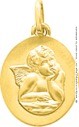 Médaille Ange ovale (Or Jaune)