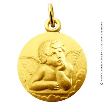 Médaille Ange Pensif Raphael Martineau (Or Jaune)