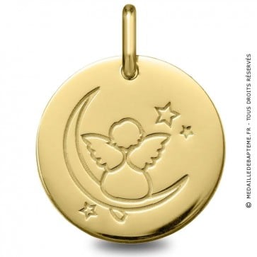 Médaille Ange rêveur (Or Jaune 9k)