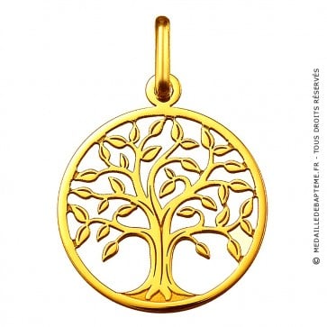 Médaille arbre de vie ajourée (Or Jaune)
