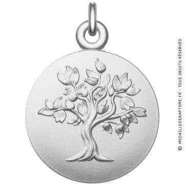 Médaille arbre de vie en argent massif