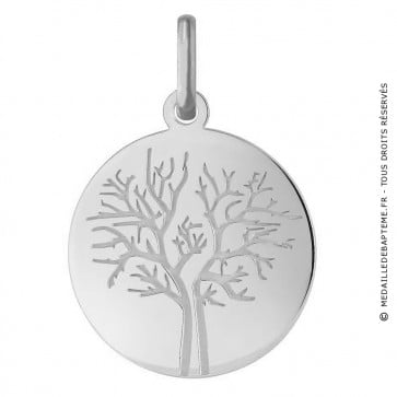 Médaille arbre de vie (Or Blanc)