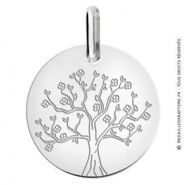 Médaille arbre de vie en fleurs