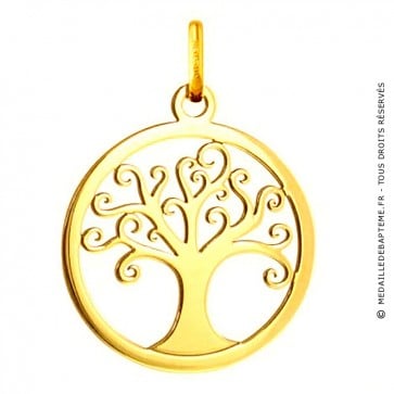 Médaille Arbre de Vie ajourée (Or jaune)