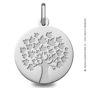 Médaille arbre de vie (Or Blanc)