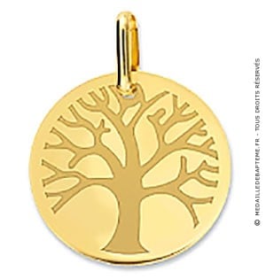 Médaille Arbre de Vie polie et mate