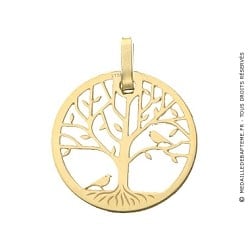 Médaille Arbre de Vie à l'Oiseau (Or jaune)