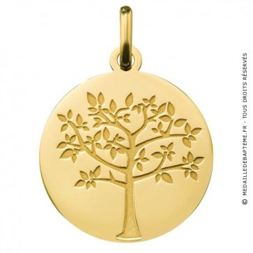 Médaille arbre de vie printanier (Or Jaune)