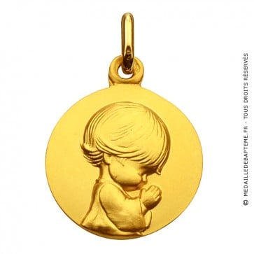 Médaille Augis Ange agenouillé (Or Jaune)