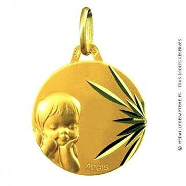 Médaille Chérubin ciselée (Or Jaune)