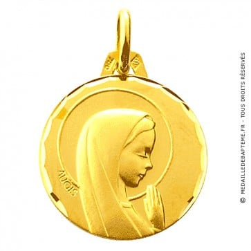 Médaille Augis Vierge aureolée (Or Jaune)