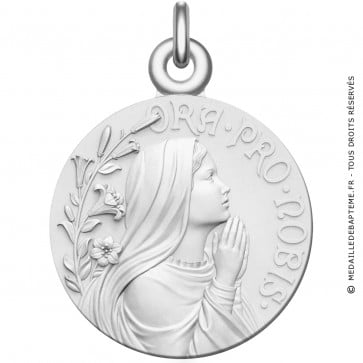 Médaille Vierge jeune - Ora Pro Nobis (Argent)