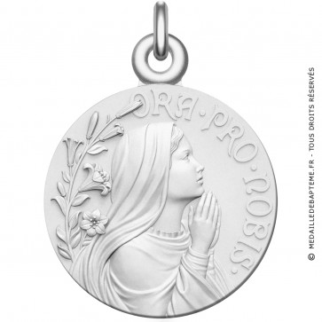 Médaille Vierge jeune - Ora Pro Nobis (Argent)