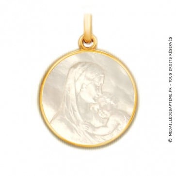 Médaille de la Maternité en nacre - medaillle bapteme Becker