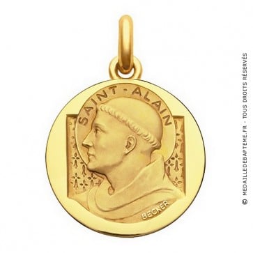 Médaille Saint Alain  - medaillle bapteme Becker